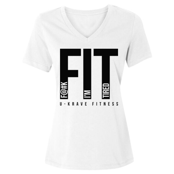 FIT I'M TIRED - WOMEN'S RELAXED VNECK T-SHIRT - $ZSF5N9$ Thumbnail